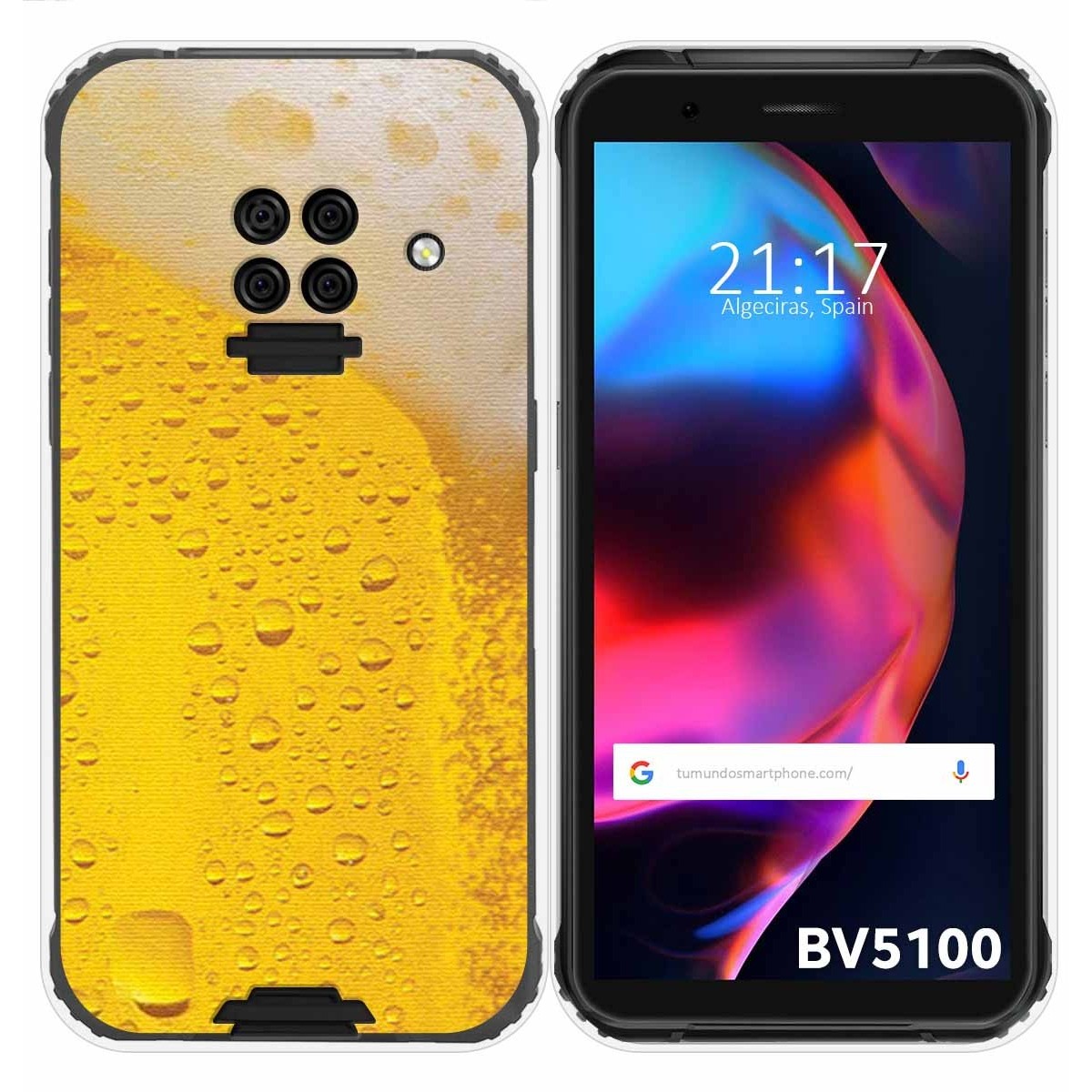 Funda Gel Tpu para Blackview BV5100 / BV5100 Pro diseño Cerveza Dibujos