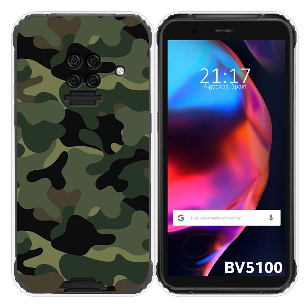 Funda Gel Tpu para Blackview BV5100 / BV5100 Pro diseño Camuflaje Dibujos