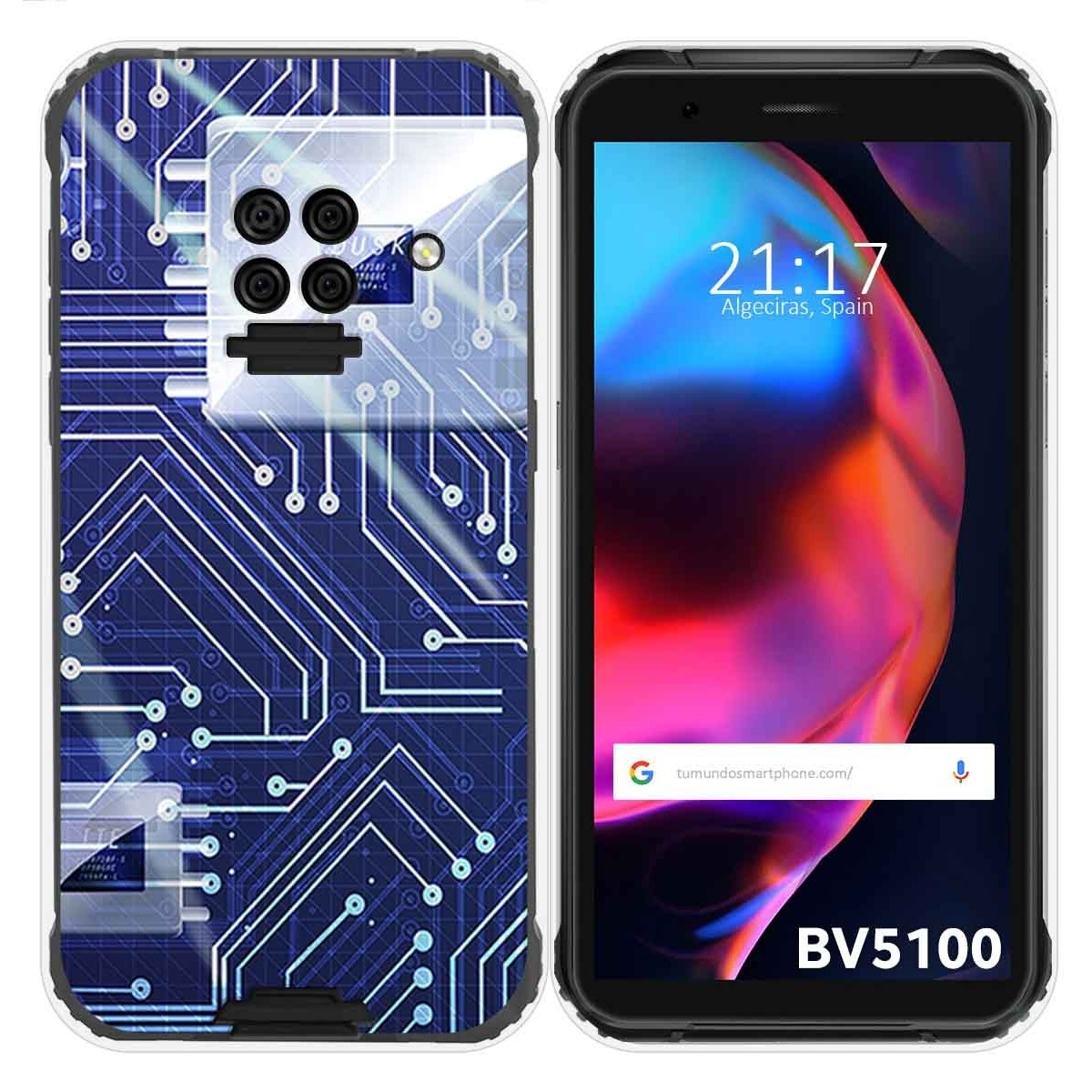 Funda Gel Tpu para Blackview BV5100 / BV5100 Pro diseño Circuito Dibujos