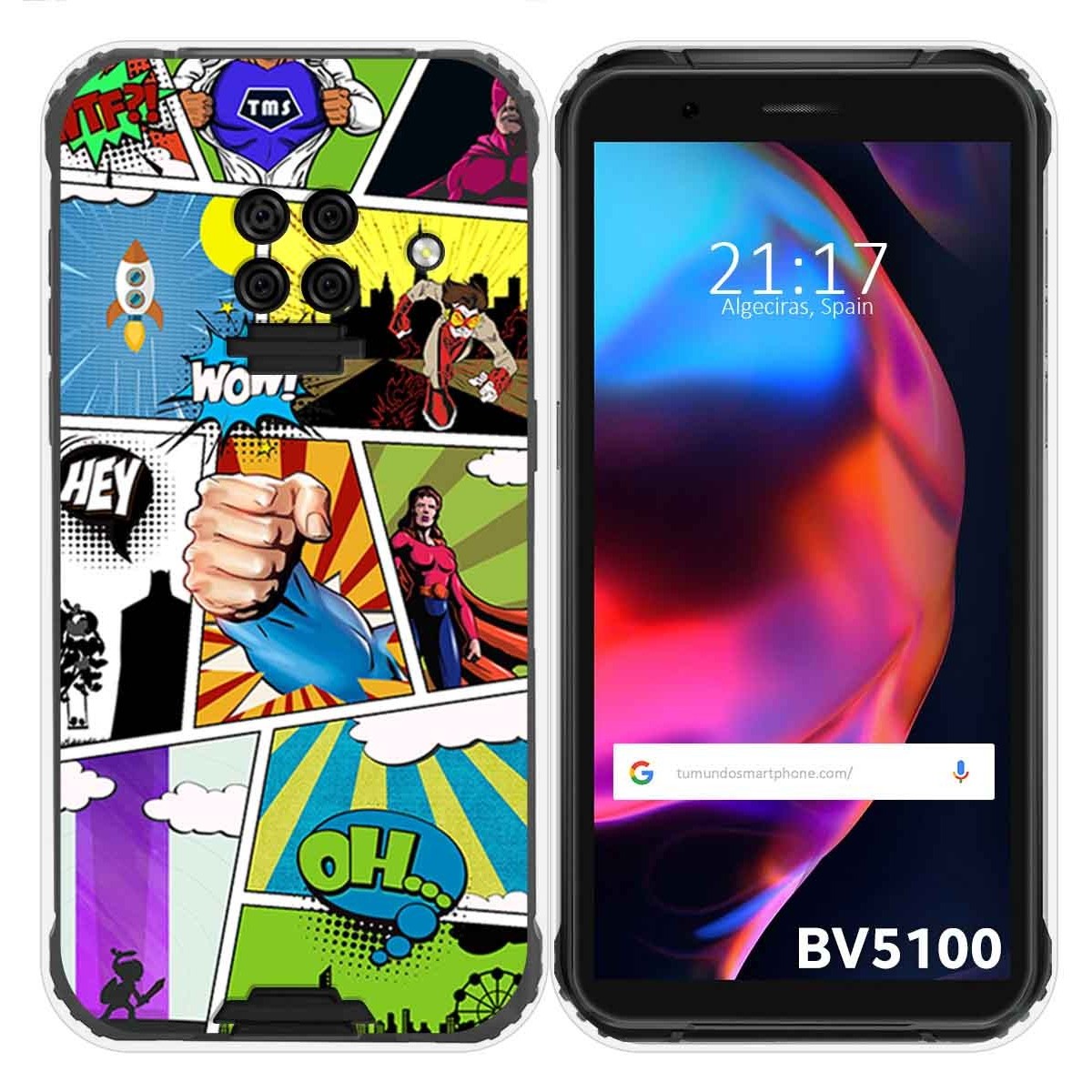 Funda Gel Tpu para Blackview BV5100 / BV5100 Pro diseño Comic Dibujos