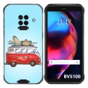 Funda Gel Tpu para Blackview BV5100 / BV5100 Pro diseño Furgoneta Dibujos