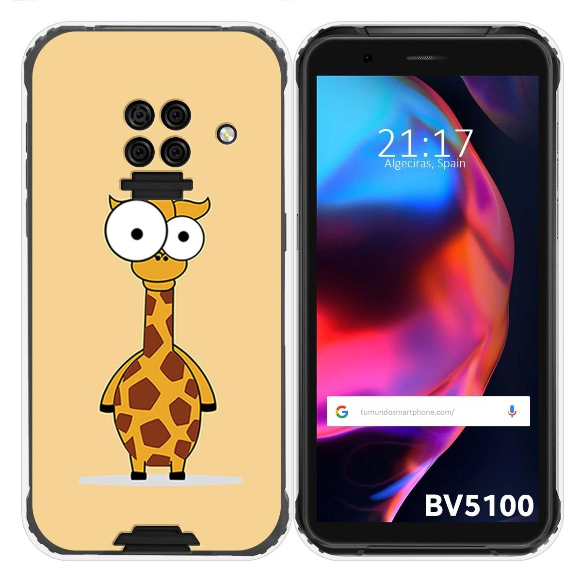 Funda Gel Tpu para Blackview BV5100 / BV5100 Pro diseño Jirafa Dibujos