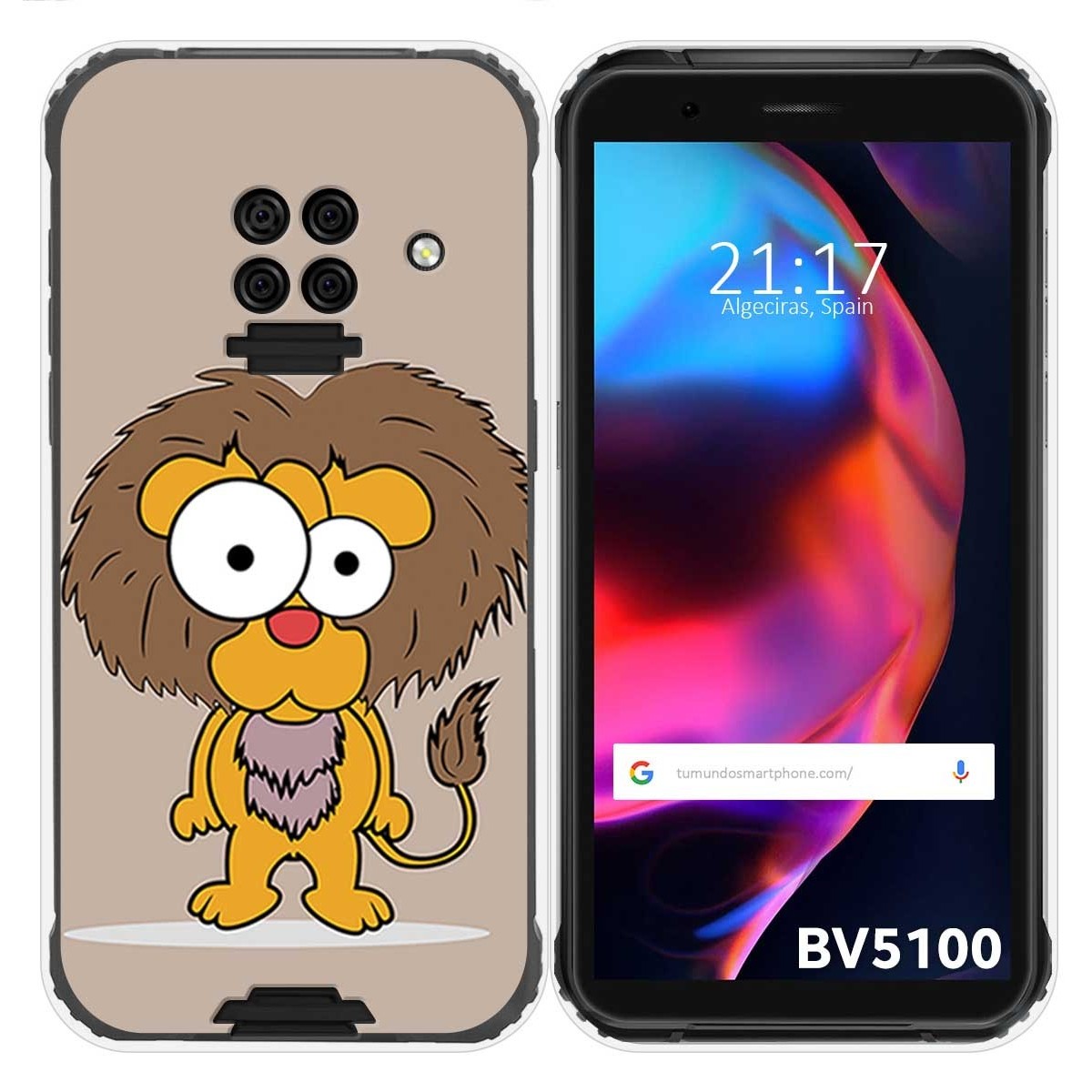 Funda Gel Tpu para Blackview BV5100 / BV5100 Pro diseño Leon Dibujos