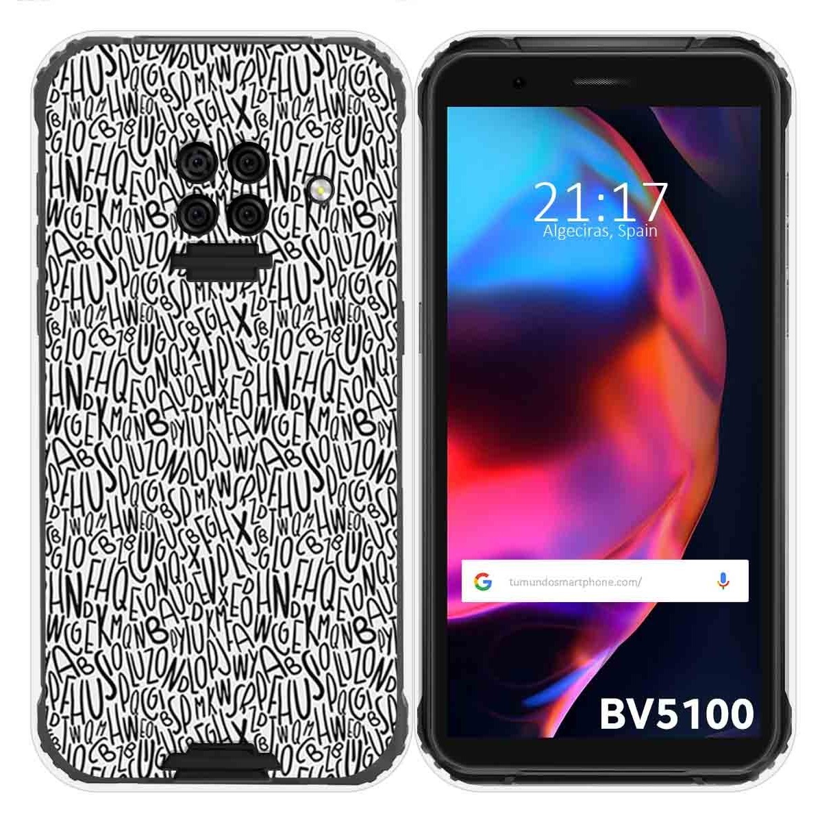 Funda Gel Tpu para Blackview BV5100 / BV5100 Pro diseño Letras Dibujos