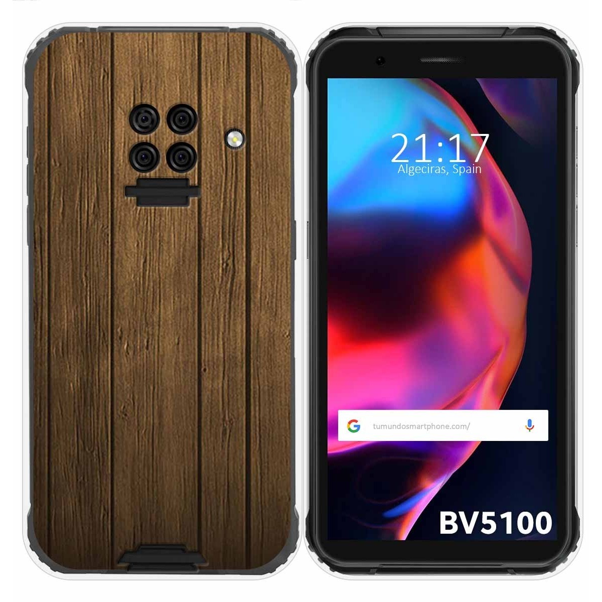 Funda Gel Tpu para Blackview BV5100 / BV5100 Pro diseño Madera Dibujos