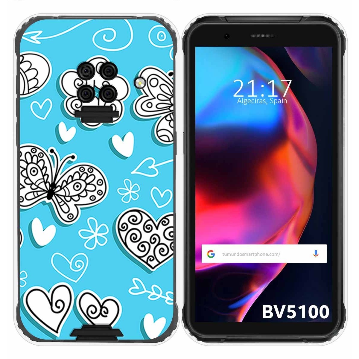Funda Gel Tpu para Blackview BV5100 / BV5100 Pro diseño Mariposas Dibujos