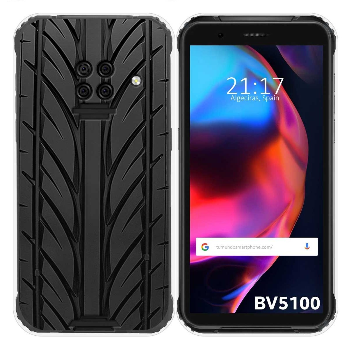 Funda Gel Tpu para Blackview BV5100 / BV5100 Pro diseño Neumatico Dibujos