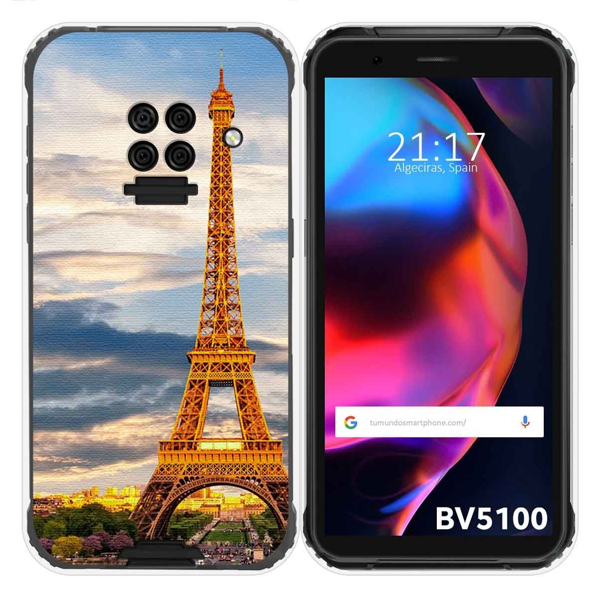 Funda Gel Tpu para Blackview BV5100 / BV5100 Pro diseño Paris Dibujos