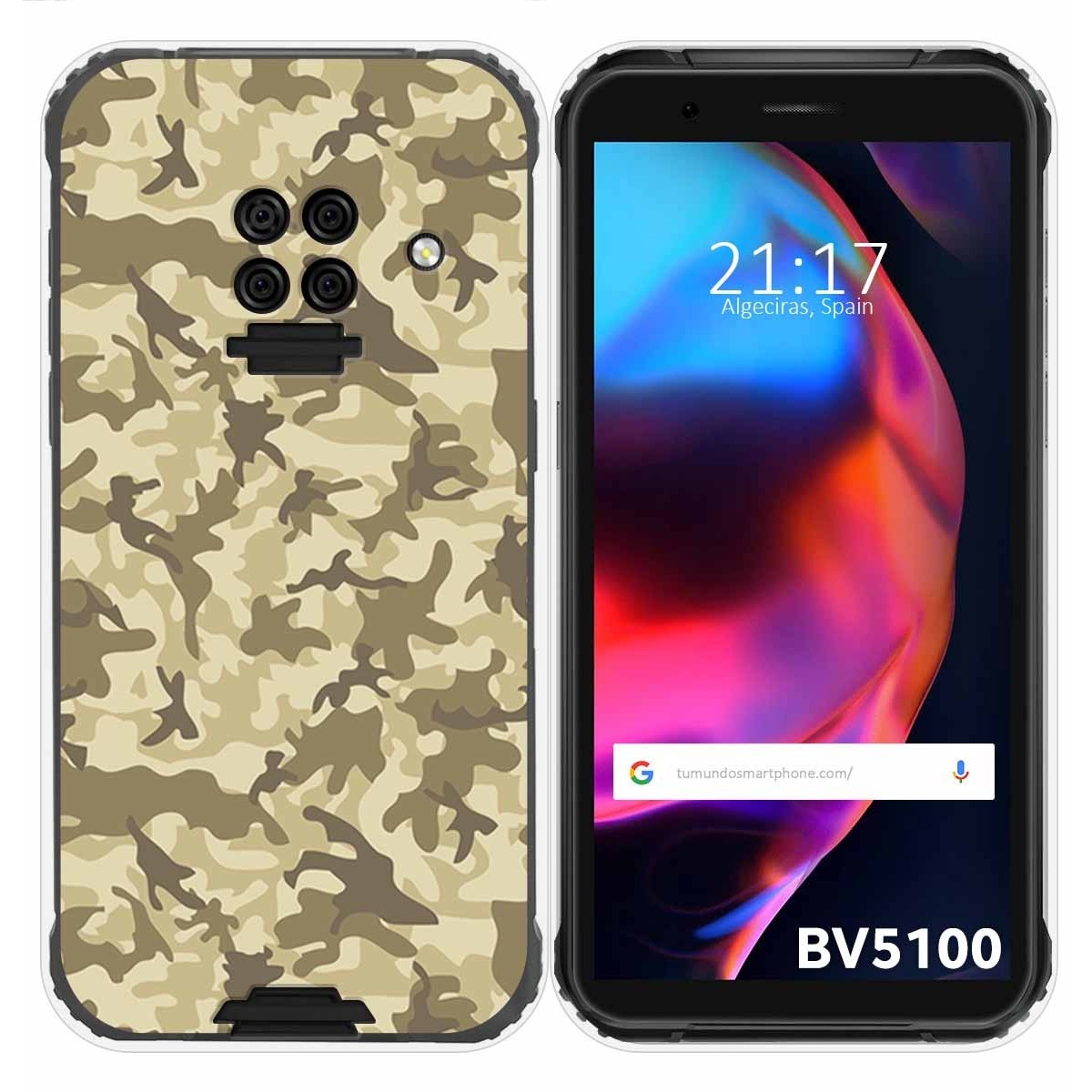 Funda Gel Tpu para Blackview BV5100 / BV5100 Pro diseño Sand Camuflaje Dibujos