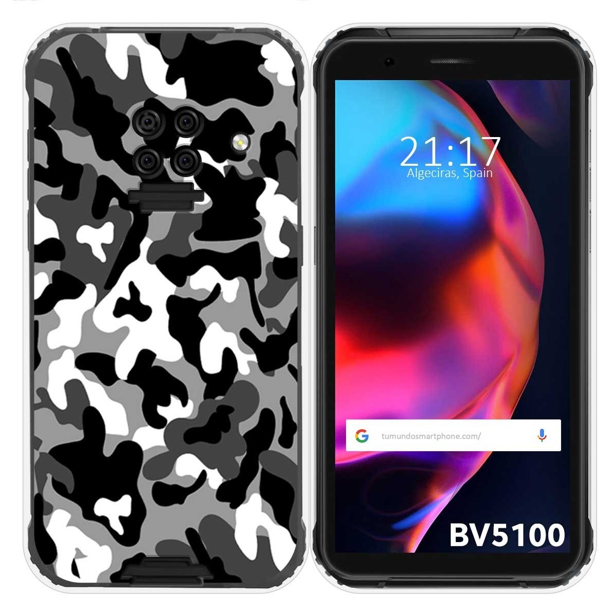 Funda Gel Tpu para Blackview BV5100 / BV5100 Pro diseño Snow Camuflaje Dibujos