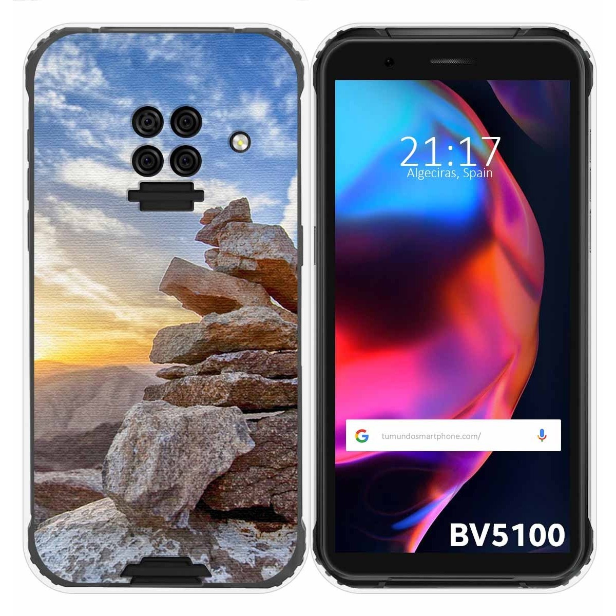 Funda Gel Tpu para Blackview BV5100 / BV5100 Pro diseño Sunset Dibujos