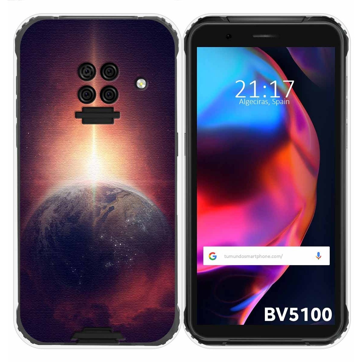 Funda Gel Tpu para Blackview BV5100 / BV5100 Pro diseño Tierra Dibujos