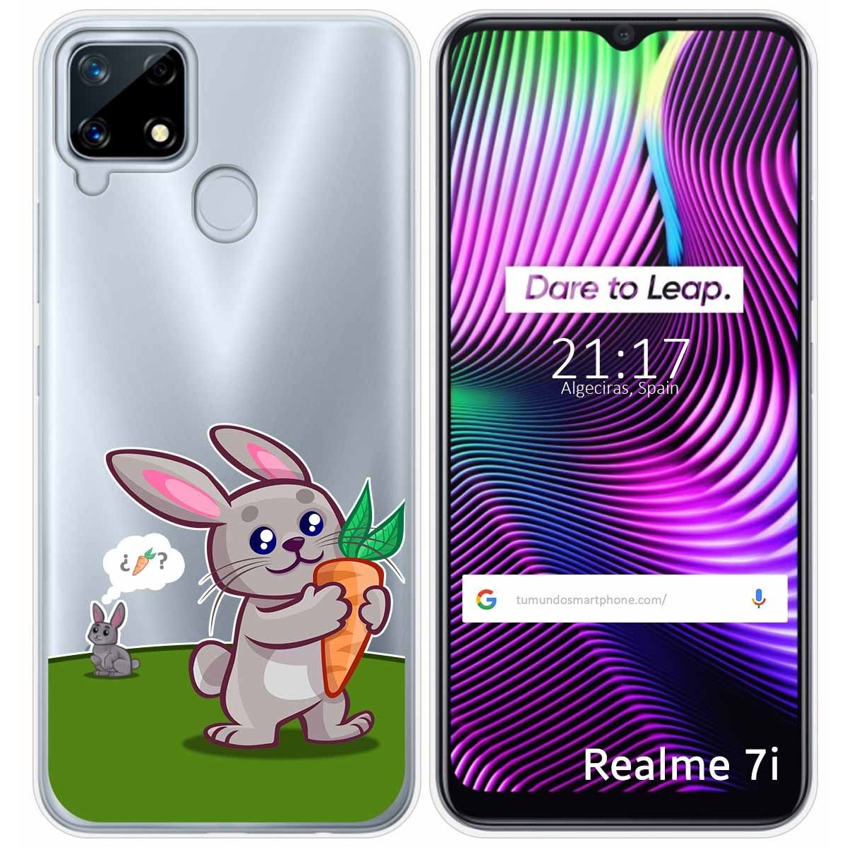 Funda Gel Transparente para Realme 7i / Narzo 30A diseño Conejo Dibujos