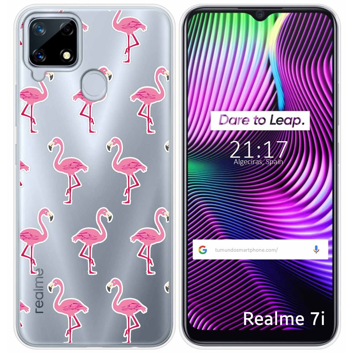 Funda Gel Transparente para Realme 7i / Narzo 30A diseño Flamenco Dibujos