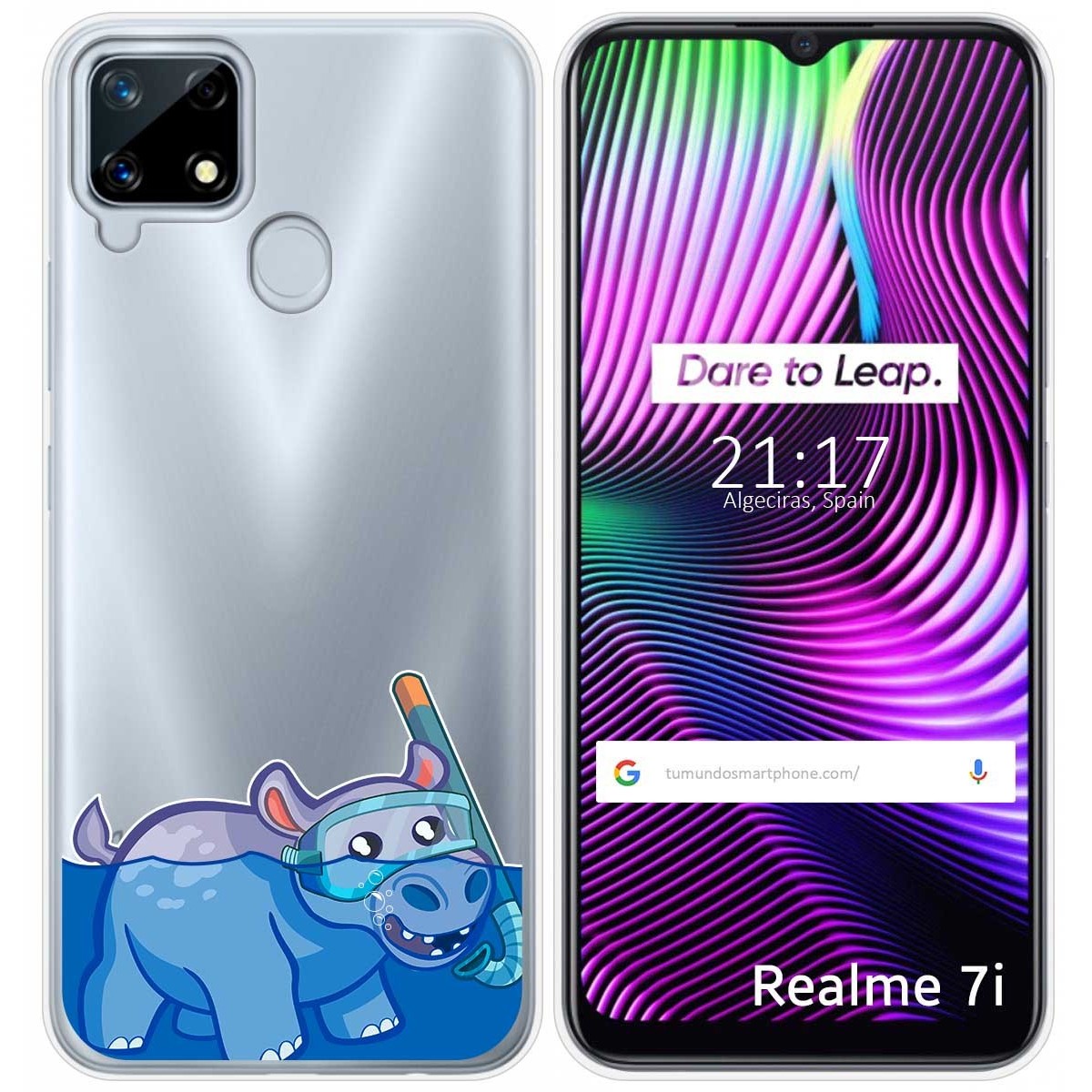 Funda Gel Transparente para Realme 7i / Narzo 30A diseño Hipo Dibujos