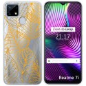 Funda Gel Transparente para Realme 7i / Narzo 30A diseño Hojas Dibujos