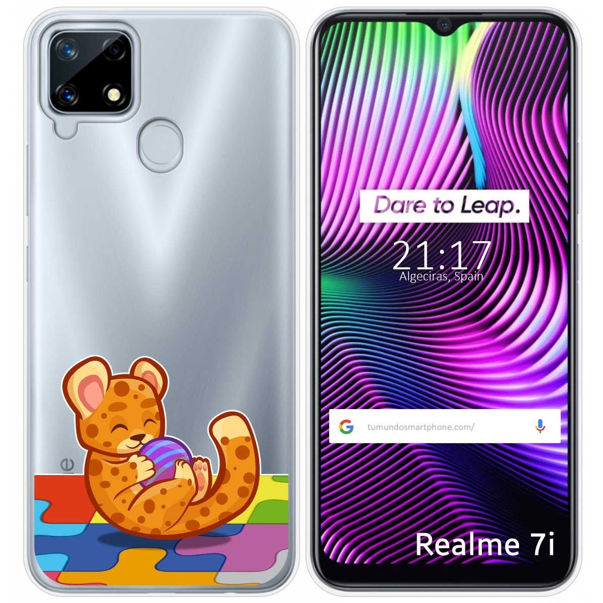 Funda Gel Transparente para Realme 7i / Narzo 30A diseño Leopardo Dibujos