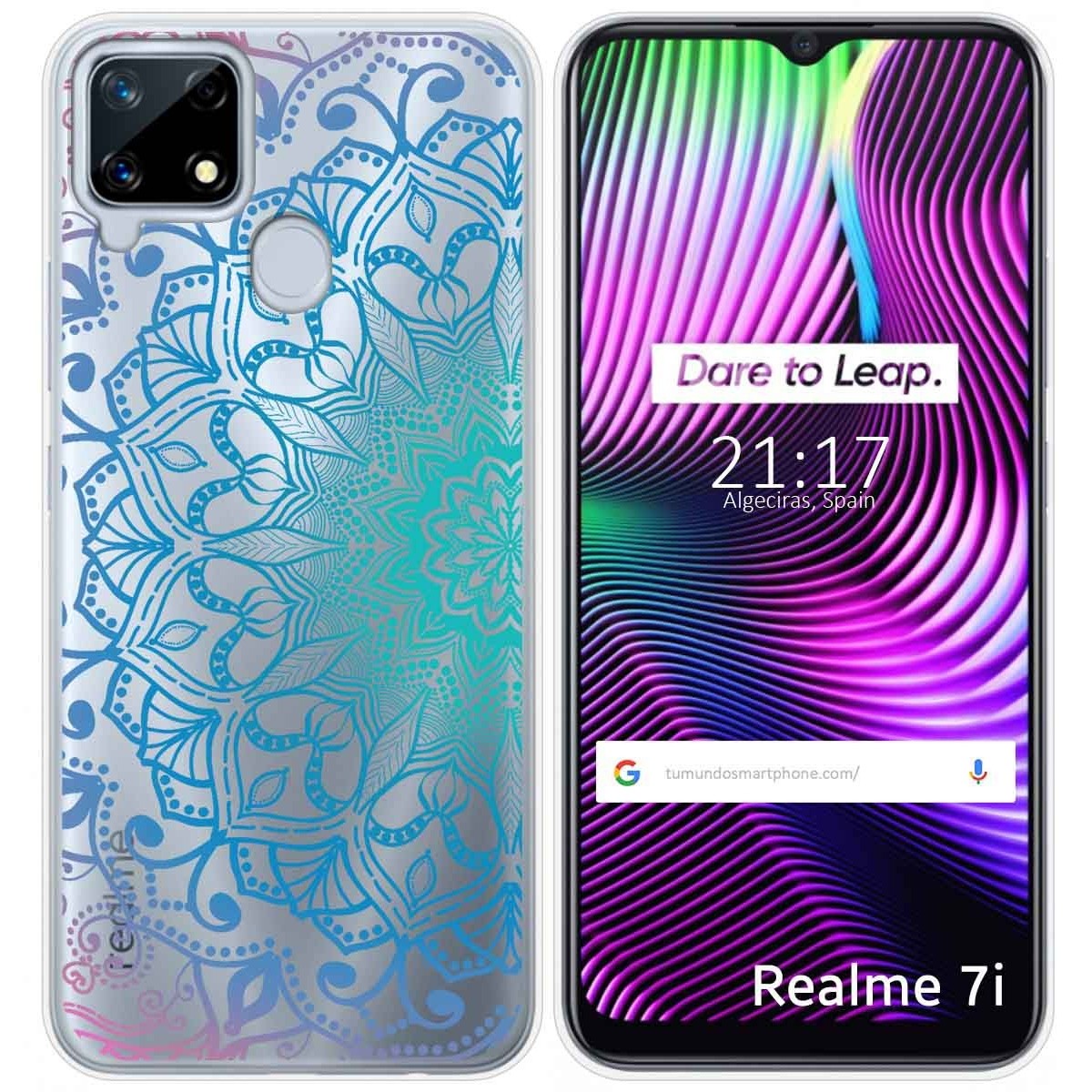 Funda Gel Transparente para Realme 7i / Narzo 30A diseño Mandala Dibujos