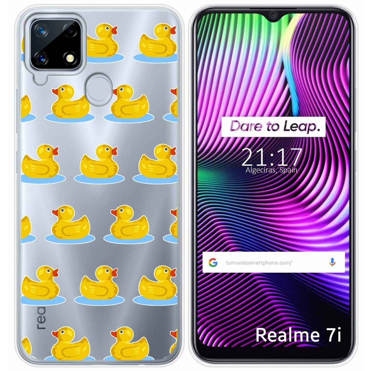 Funda Gel Transparente para Realme 7i / Narzo 30A diseño Pato Dibujos