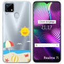 Funda Gel Transparente para Realme 7i / Narzo 30A diseño Playa Dibujos