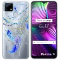 Funda Gel Transparente para Realme 7i / Narzo 30A diseño Plumas Dibujos