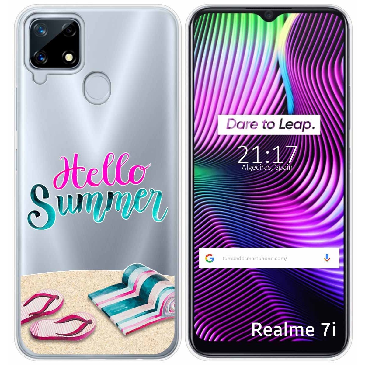 Funda Gel Transparente para Realme 7i / Narzo 30A diseño Summer Dibujos