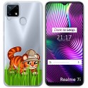 Funda Gel Transparente para Realme 7i / Narzo 30A diseño Tigre Dibujos