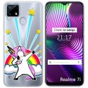 Funda Gel Transparente para Realme 7i / Narzo 30A diseño Unicornio Dibujos