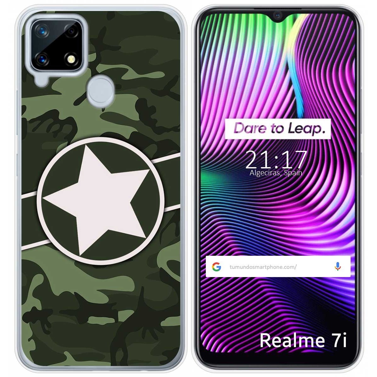 Funda Gel Tpu para Realme 7i / Narzo 30A diseño Camuflaje 01 Dibujos