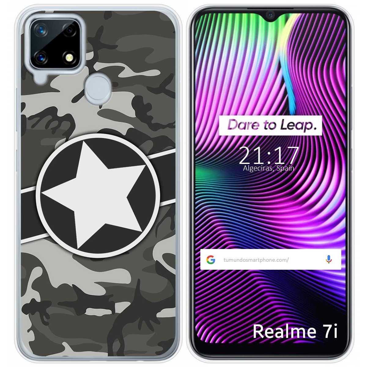 Funda Gel Tpu para Realme 7i / Narzo 30A diseño Camuflaje 02 Dibujos