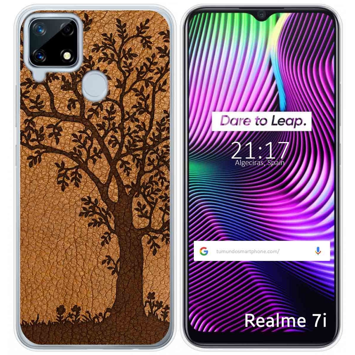 Funda Gel Tpu para Realme 7i / Narzo 30A diseño Cuero 03 Dibujos