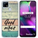 Funda Gel Tpu para Realme 7i / Narzo 30A diseño Madera 01 Dibujos