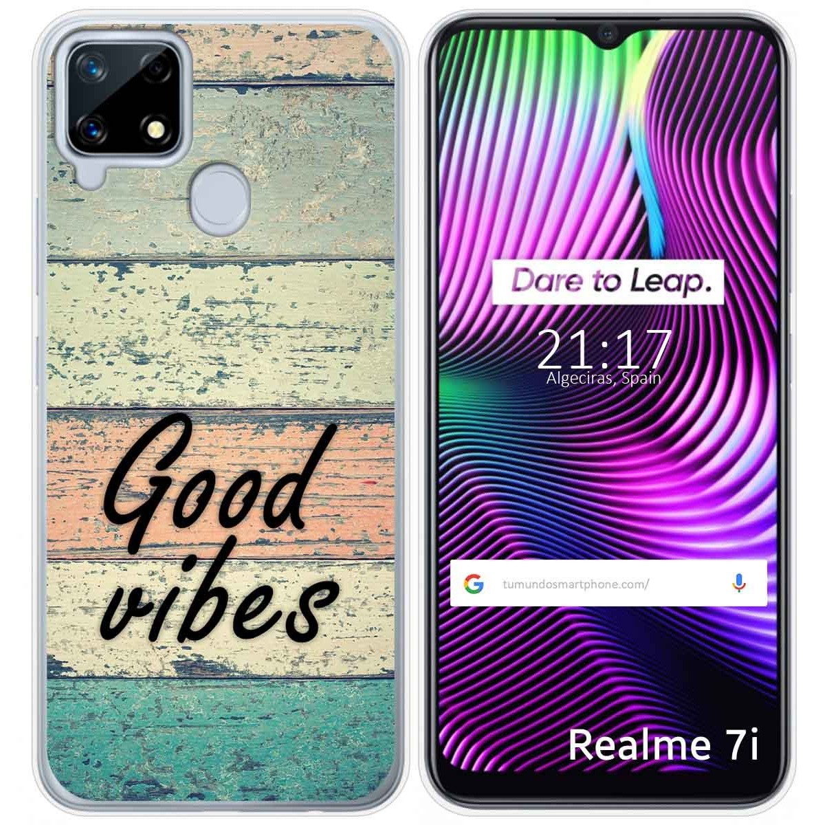 Funda Gel Tpu para Realme 7i / Narzo 30A diseño Madera 01 Dibujos