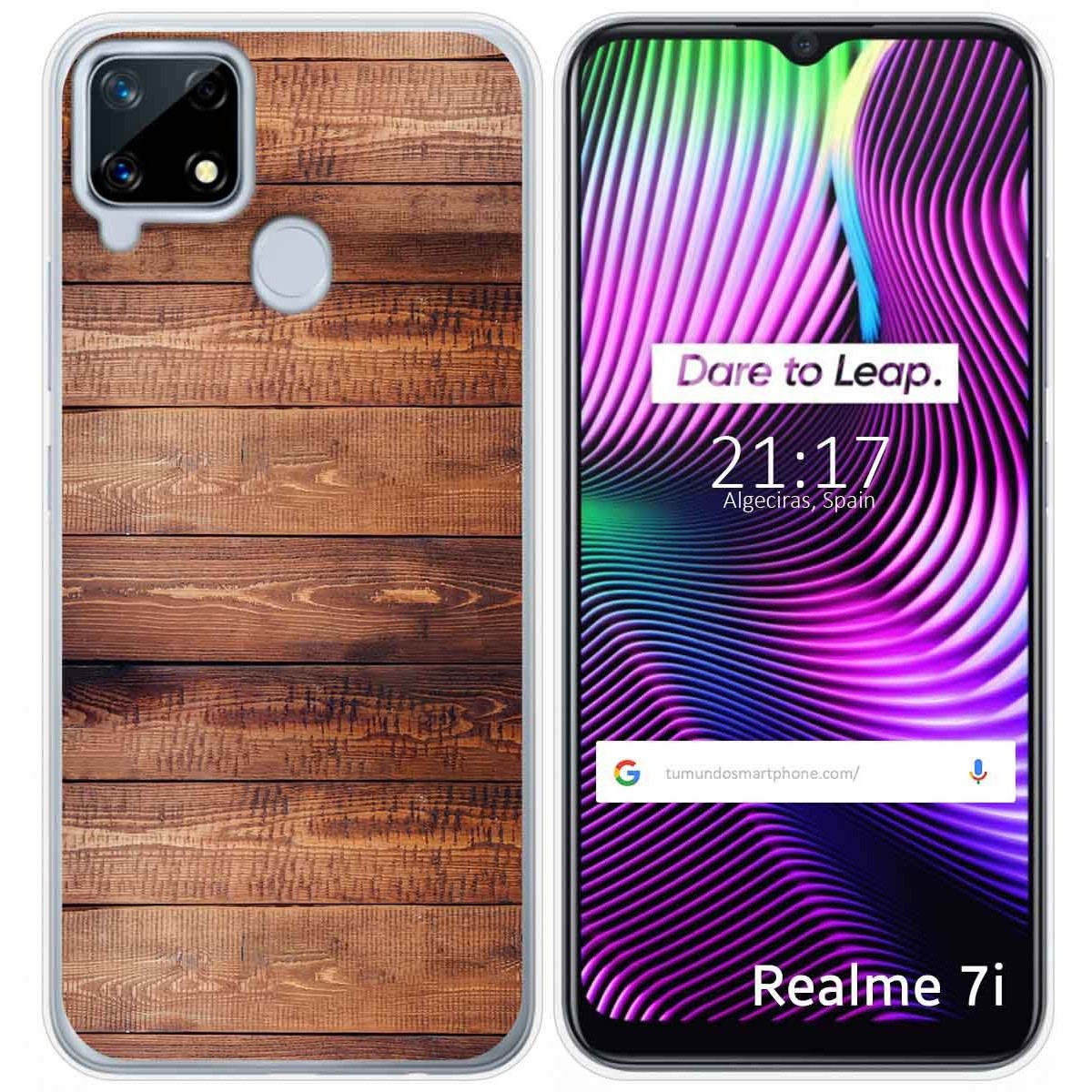 Funda Gel Tpu para Realme 7i / Narzo 30A diseño Madera 02 Dibujos