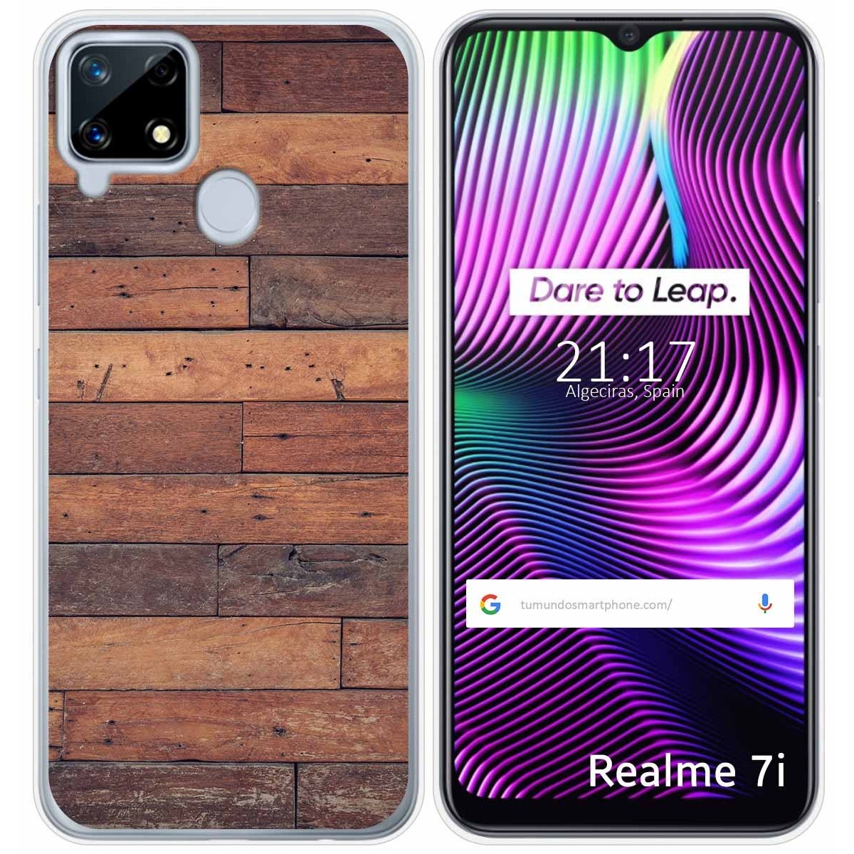 Funda Gel Tpu para Realme 7i / Narzo 30A diseño Madera 03 Dibujos
