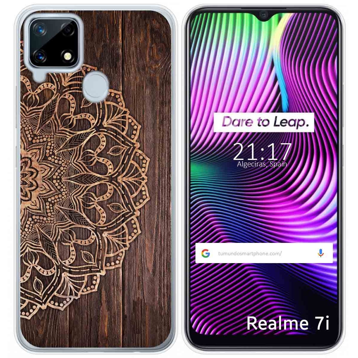 Funda Gel Tpu para Realme 7i / Narzo 30A diseño Madera 06 Dibujos