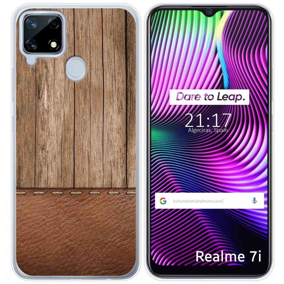 Funda Gel Tpu para Realme 7i / Narzo 30A diseño Madera 09 Dibujos