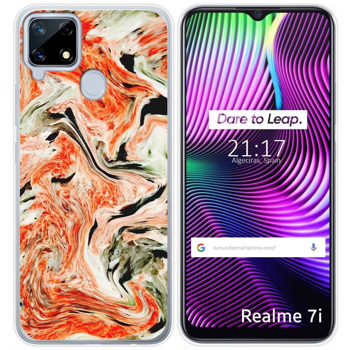 Funda Gel Tpu para Realme 7i / Narzo 30A diseño Mármol 12 Dibujos