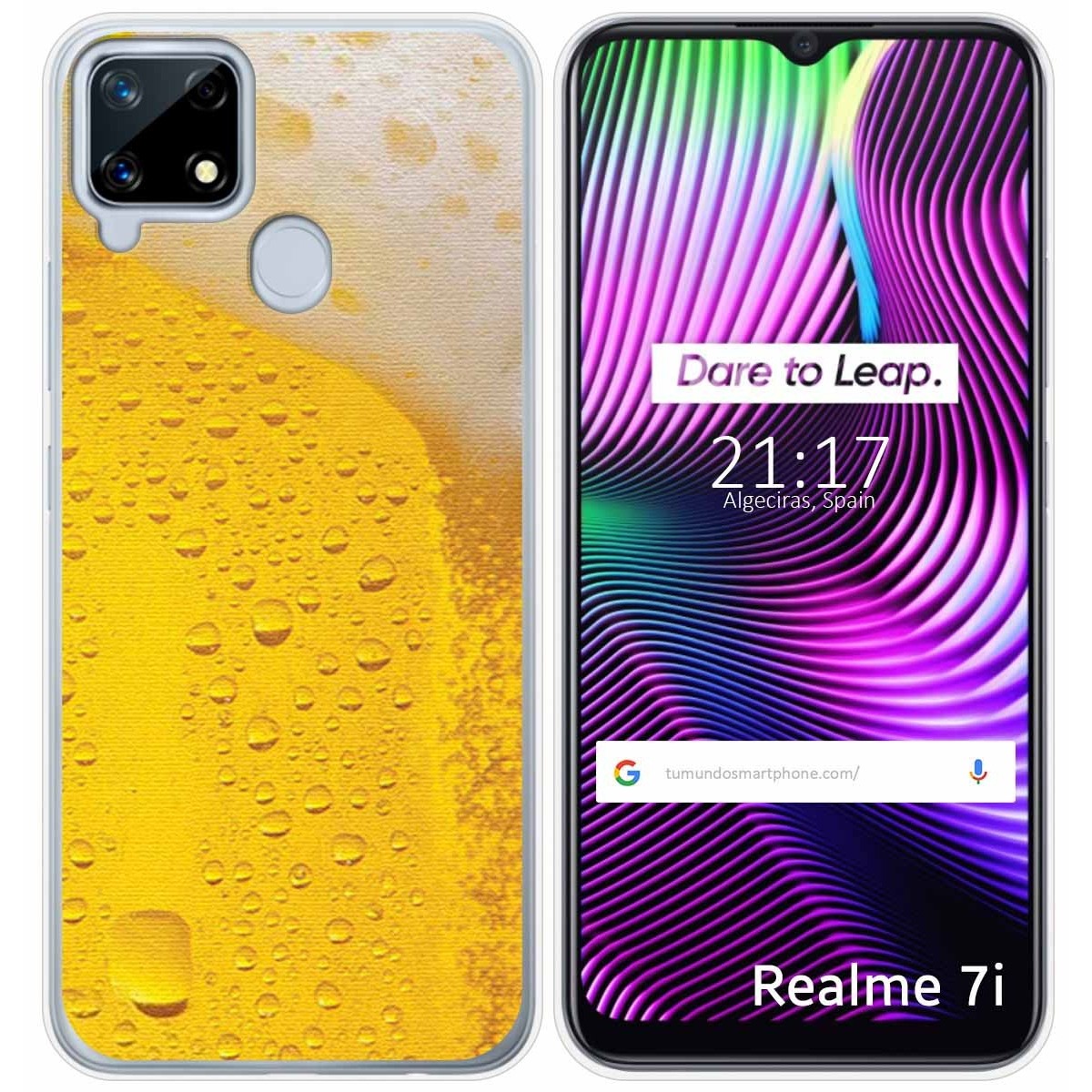 Funda Gel Tpu para Realme 7i / Narzo 30A diseño Cerveza Dibujos