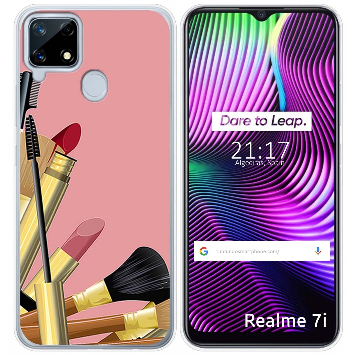 Funda Gel Tpu para Realme 7i / Narzo 30A diseño Brochas Dibujos