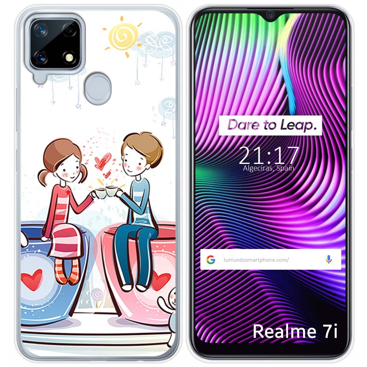 Funda Gel Tpu para Realme 7i / Narzo 30A diseño Café Dibujos