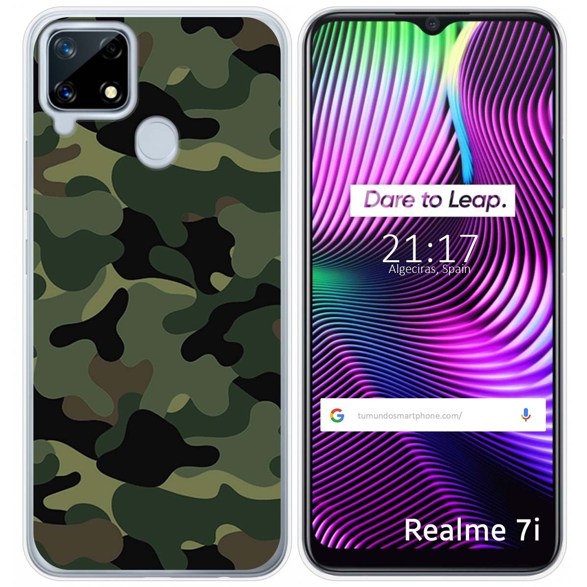 Funda Gel Tpu para Realme 7i / Narzo 30A diseño Camuflaje Dibujos