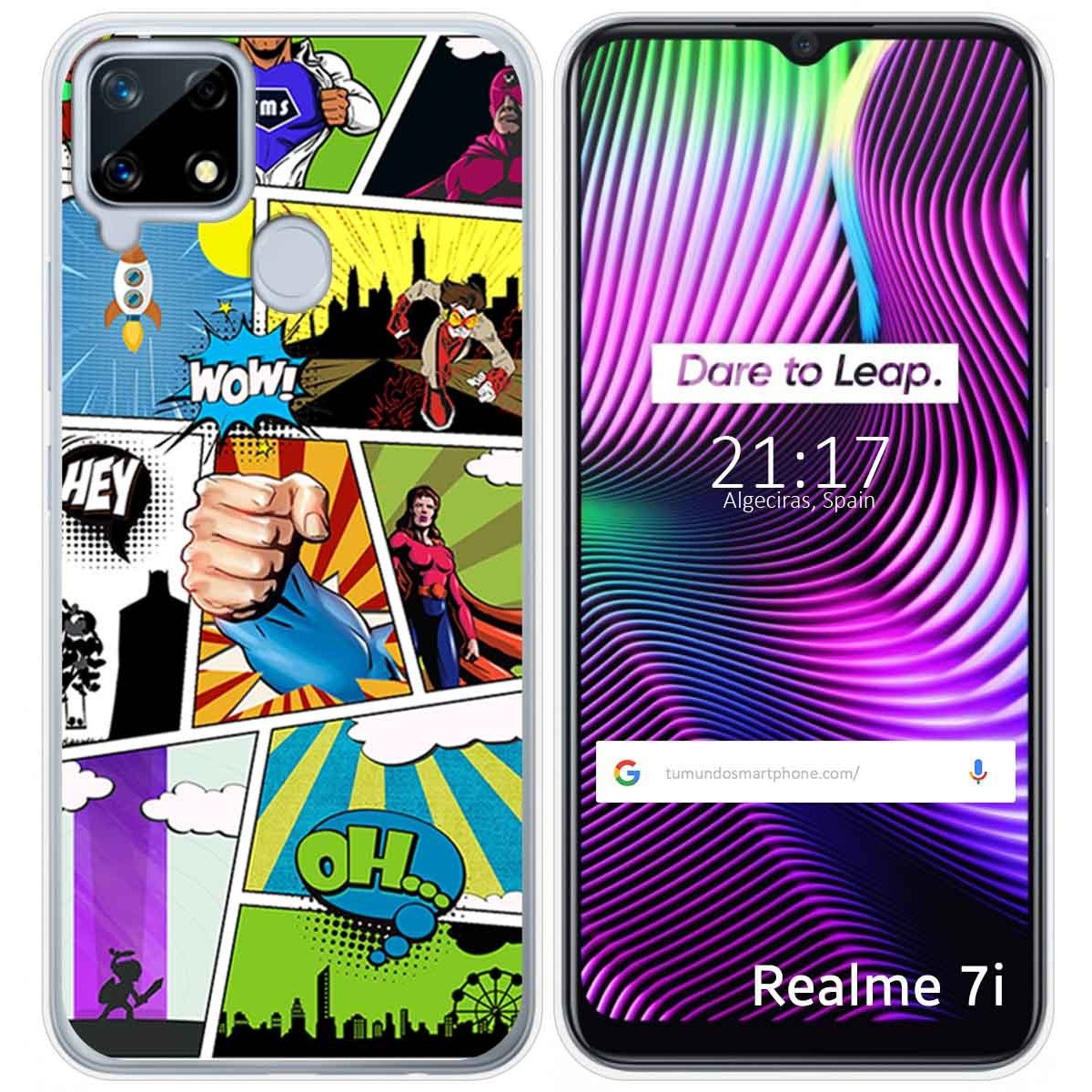 Funda Gel Tpu para Realme 7i / Narzo 30A diseño Comic Dibujos