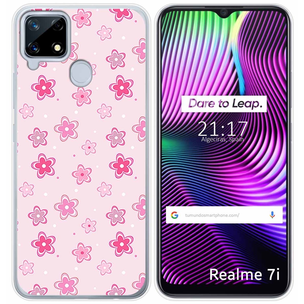 Funda Gel Tpu para Realme 7i / Narzo 30A diseño Flores Dibujos