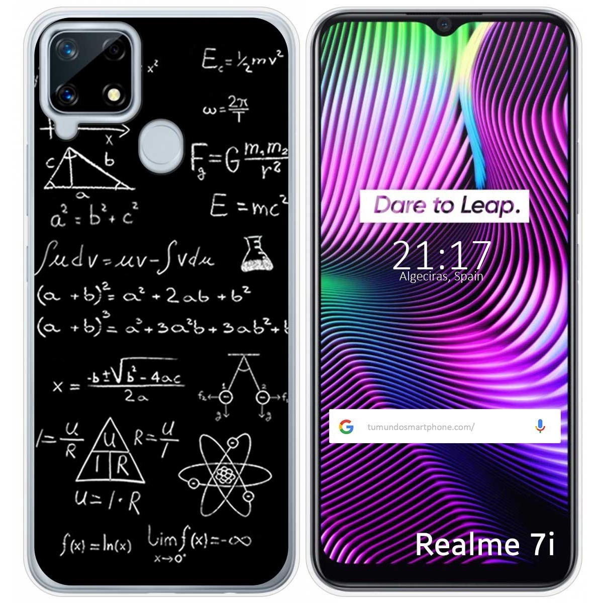 Funda Gel Tpu para Realme 7i / Narzo 30A diseño Formulas Dibujos