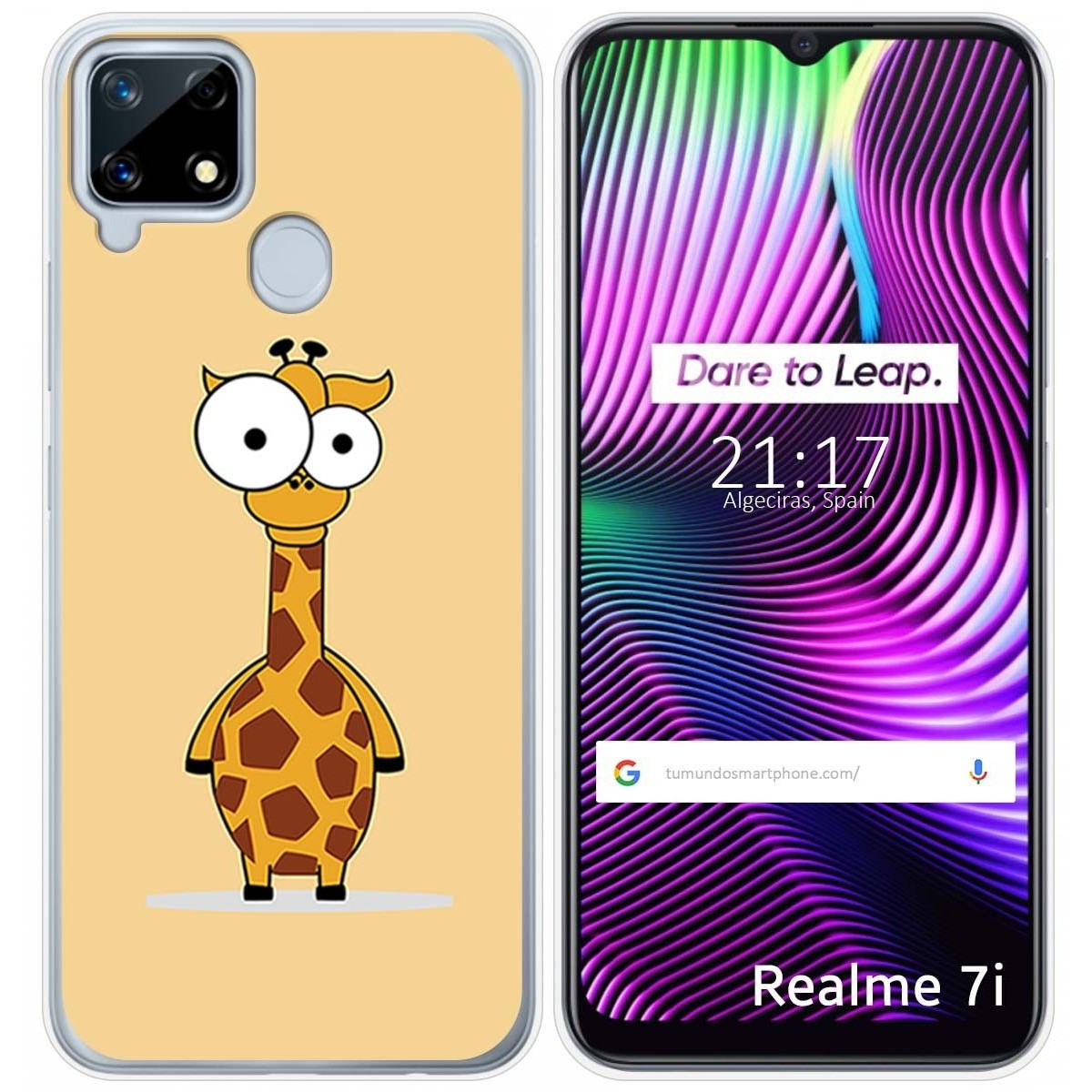 Funda Gel Tpu para Realme 7i / Narzo 30A diseño Jirafa Dibujos