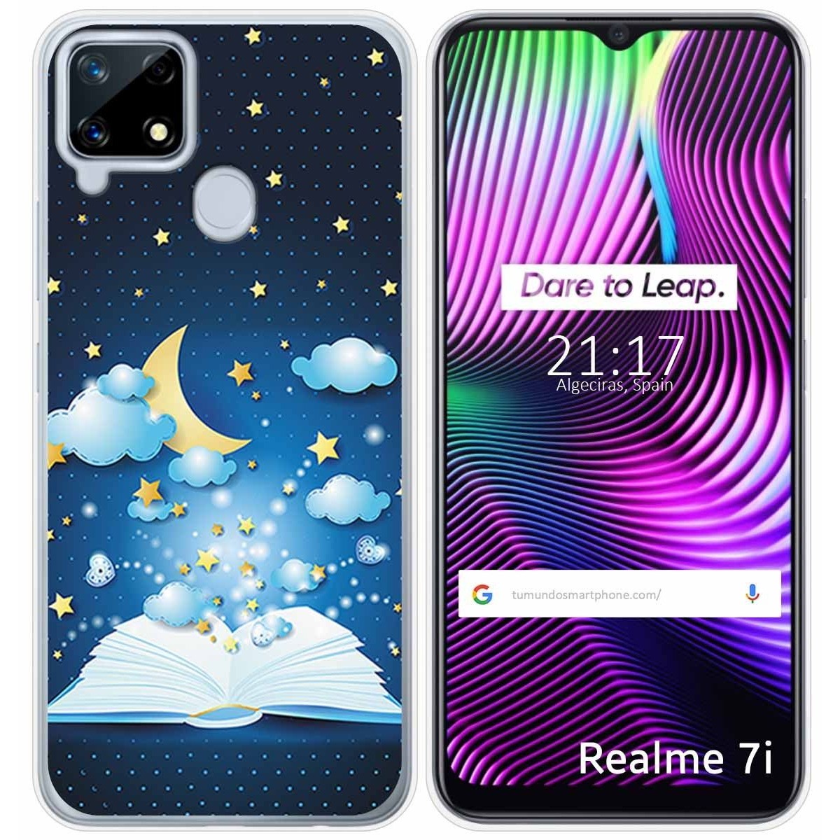 Funda Gel Tpu para Realme 7i / Narzo 30A diseño Libro Cuentos Dibujos