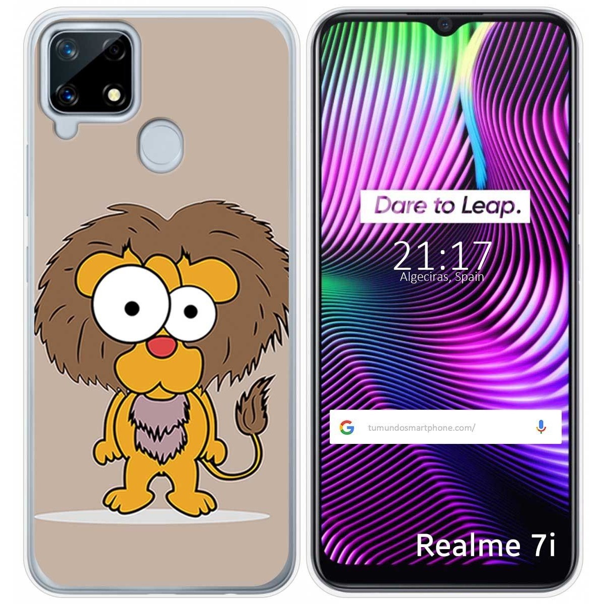Funda Gel Tpu para Realme 7i / Narzo 30A diseño Leon Dibujos