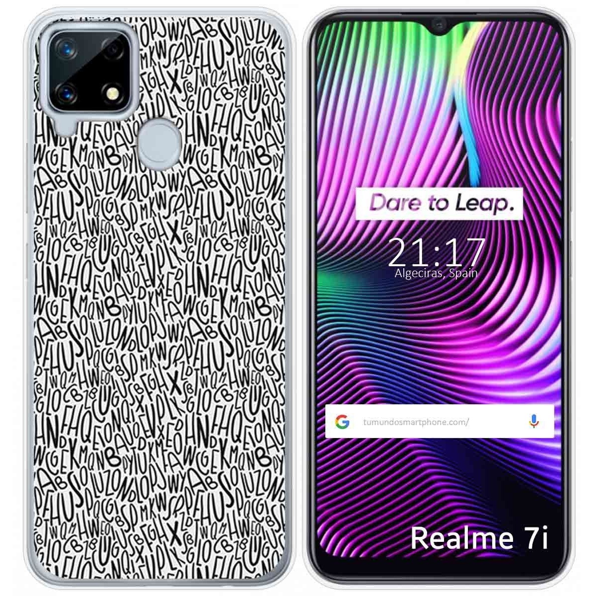 Funda Gel Tpu para Realme 7i / Narzo 30A diseño Letras Dibujos