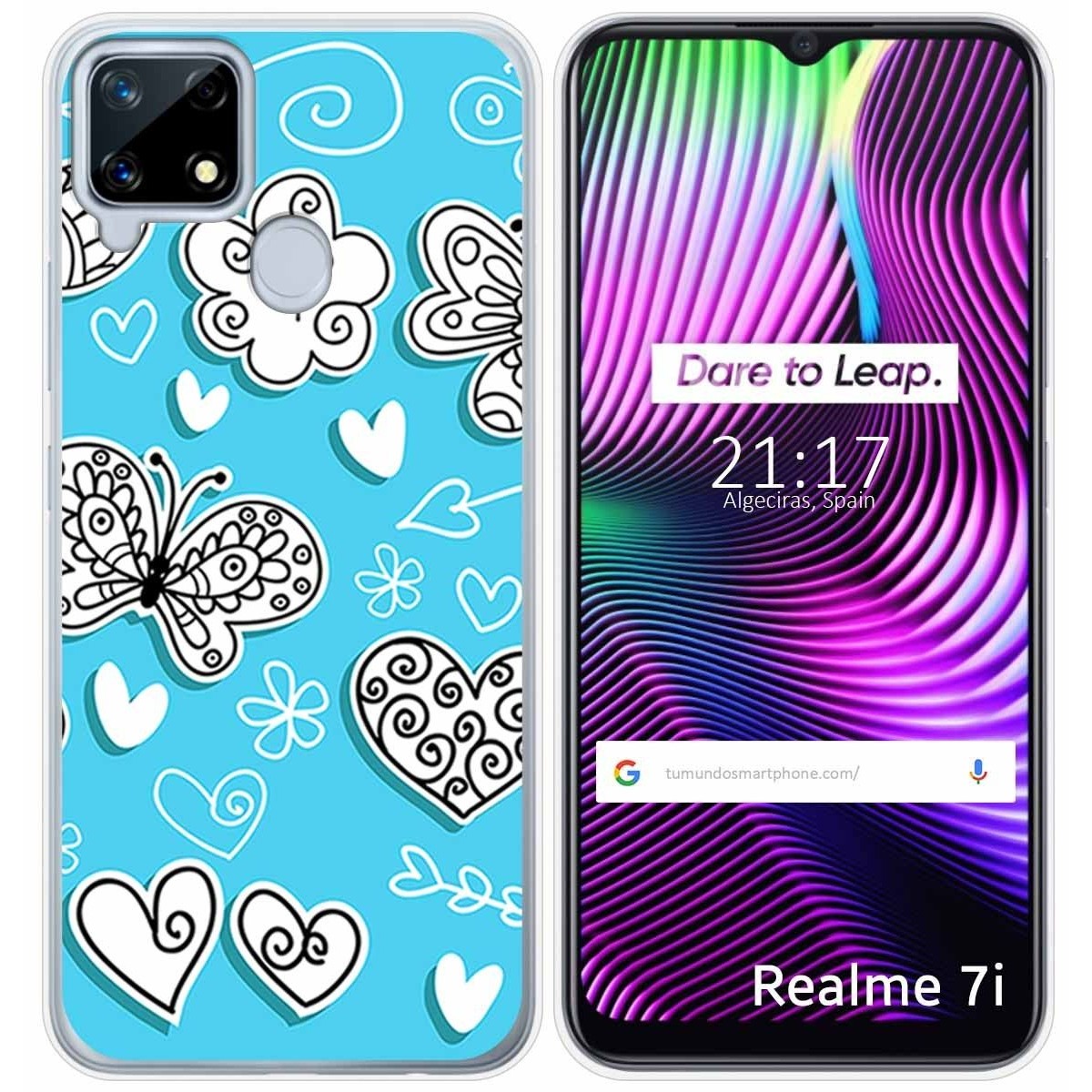 Funda Gel Tpu para Realme 7i / Narzo 30A diseño Mariposas Dibujos